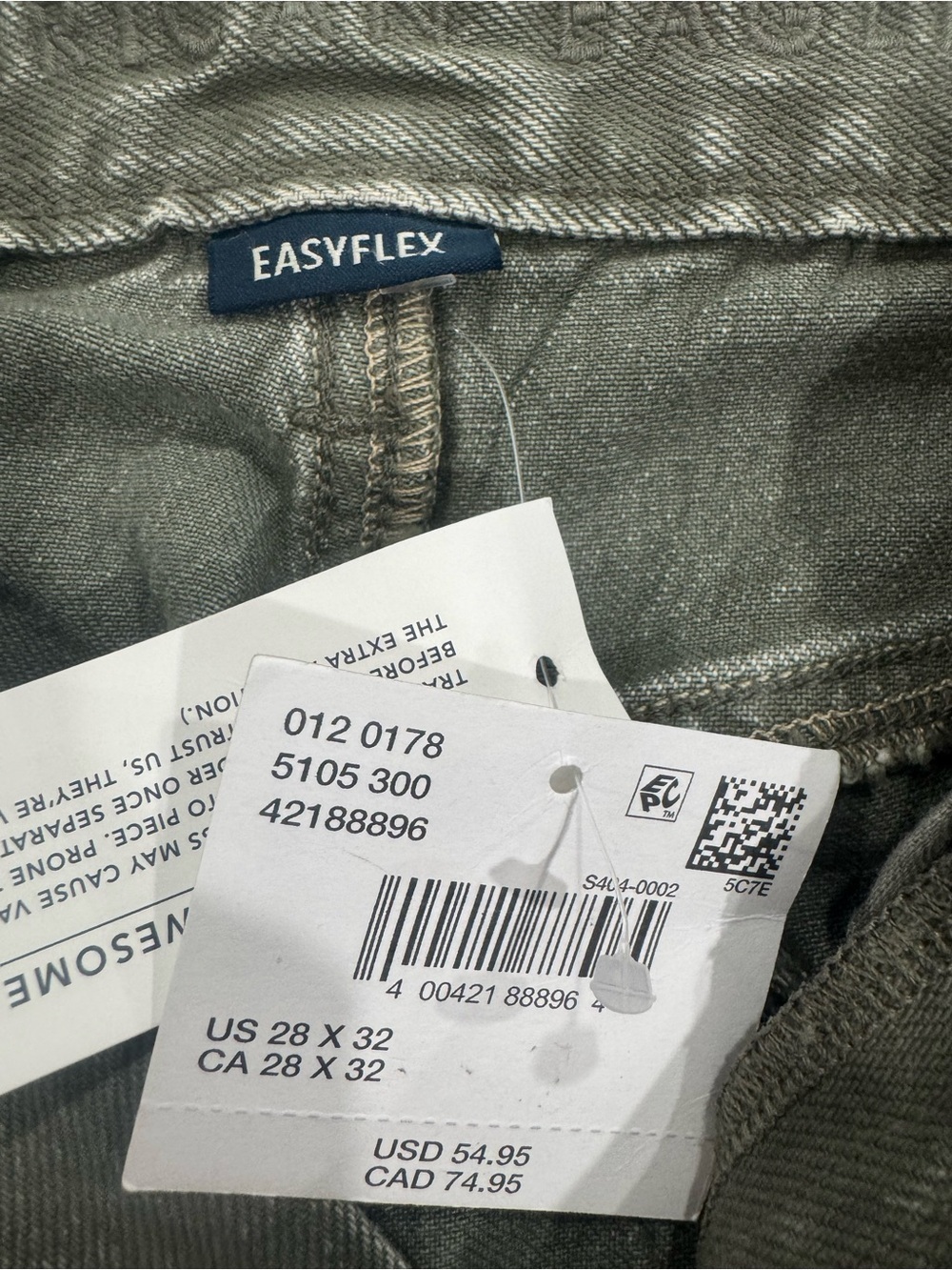 American Eagle Men's EasyFlex Tencel Slim Straight Jeans Green 28/32 New NWT - Picture 8 of 11
